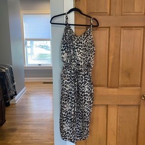 Leopard Print Sleeveless Dress Size Large